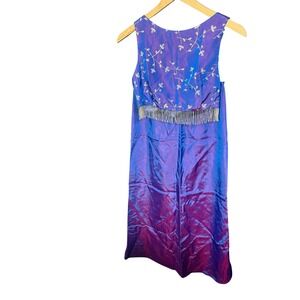 Vintage Jessica McClintock Gunne Sax Iridescent Purple 2 Piece Maxi Skirt Set 5